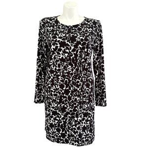 MICHAEL Michael Kors Black White Floral Sheath Dress, Women's Size XL
